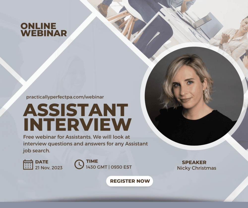 Interview questions and answers for Assistants webinar