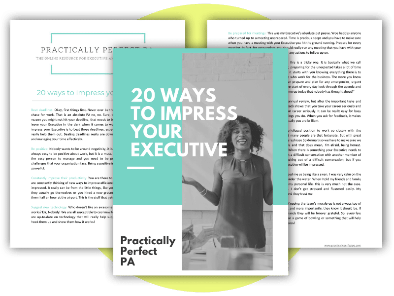 20 ways to impress your Executive