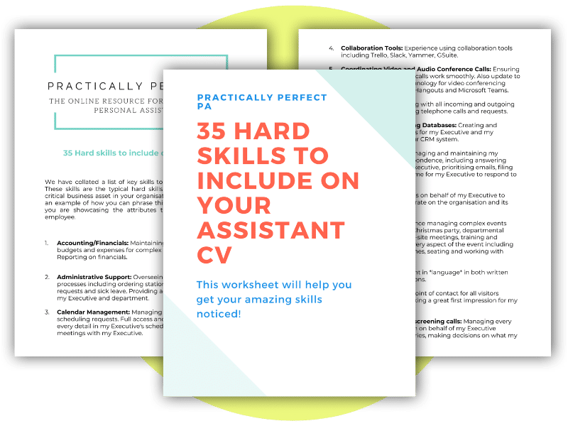 Hard Skills for Assistant Template