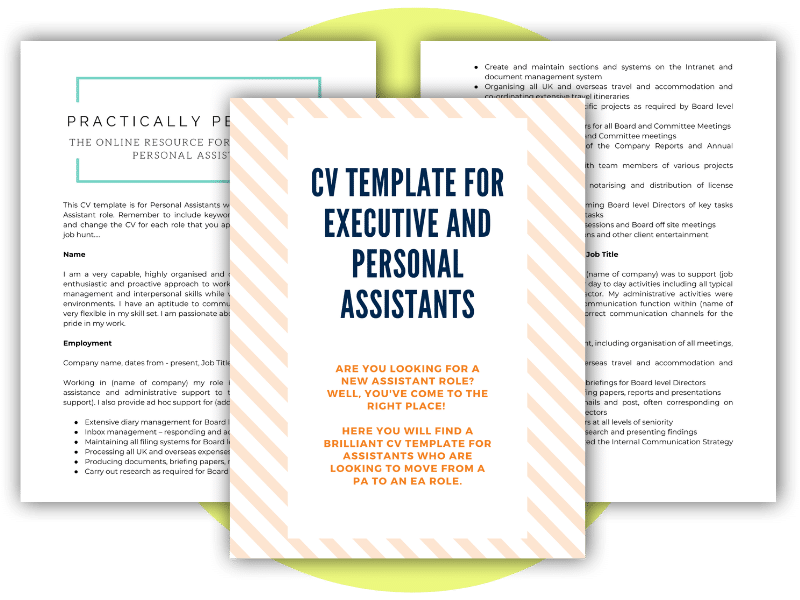 CV template for Assistants